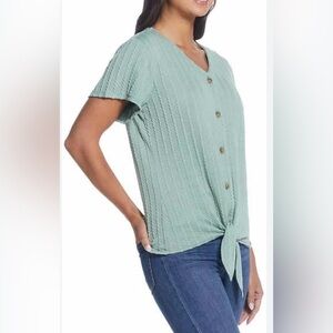 Weatherproof Vintage Ladies' Tie Front Top XXL